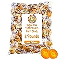 Sugar Free Butterscotch Hard Candy Arcor - 2LB Bag (About 150 Pieces) Of Individually Wrapped Sugar Free Butterscotch Buttons, Butter Scotch Bulk