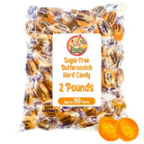 Sugar Free Butterscotch Hard Candy Arcor - 2LB Bag (About 150 Pieces) Of Individually Wrapped Sugar Free Butterscotch Buttons, Butter Scotch Bulk