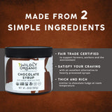 Wildly Organic Chocolate Syrup 20 Oz - Organic, Dairy-Free, Fair Trade, Non-GMO, Kosher, Vegan, Premium Rich Chocolate Flavor - Perfect for Ice Cream