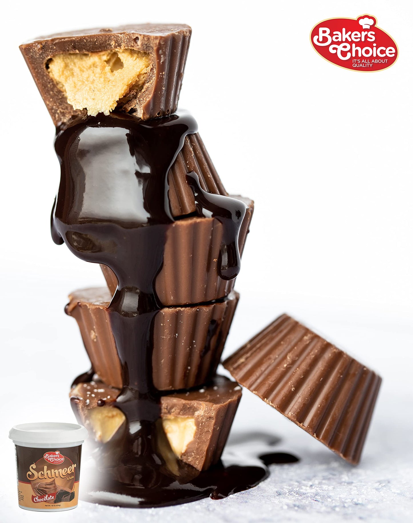 Premium Chocolate Spread -16 oz. - Rich & Creamy Pastry Filling, Breakfast Syrups & Toppings for Cakes, Cookies and Desserts - Dairy Free, Kosher