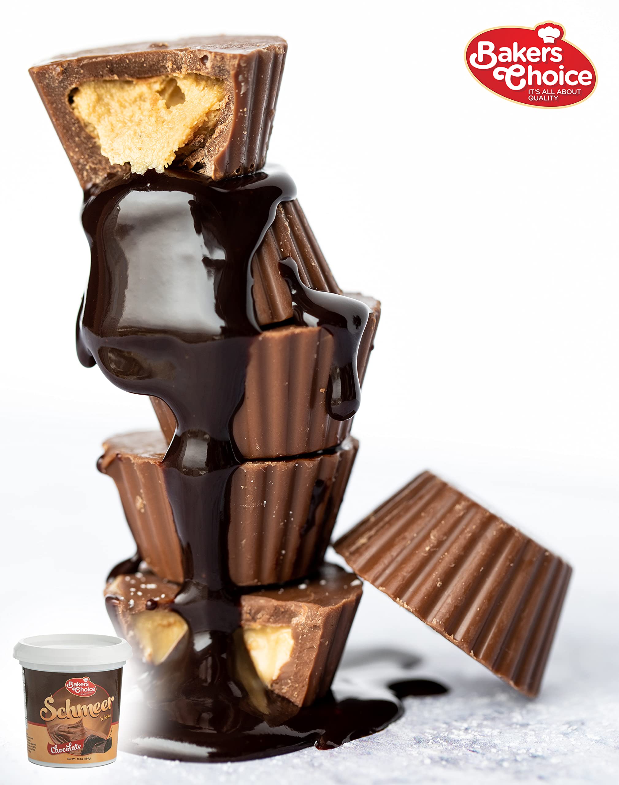 Premium Chocolate Spread -16 oz. - Rich & Creamy Pastry Filling, Breakfast Syrups & Toppings for Cakes, Cookies and Desserts - Dairy Free, Kosher
