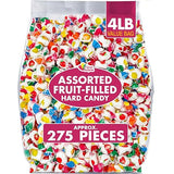 A Great Surprise Assorted Fruit-Filled Hard Candy - 4 Pounds - Bulk Hard Candies - Individually Wrapped - Office Bon Bons for Desk
