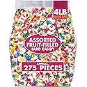A Great Surprise Assorted Fruit-Filled Hard Candy - 4 Pounds - Bulk Hard Candies - Individually Wrapped - Office Bon Bons for Desk