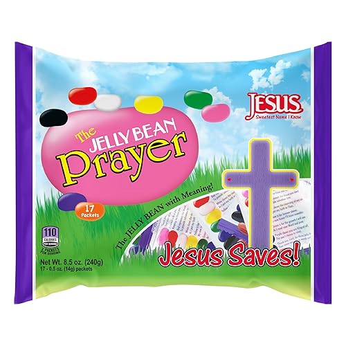 Scripture Candy, The Jelly Bean Prayer Spring Themed Bag, 17 Count (Net wt. 8.5oz (240g)
