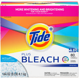 Tide Ultra Plus Bleach Original Scent Powder Laundry Detergent, 80 loads, 144 oz