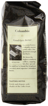Peet's Coffee Ground Dark Roast Coffee, Colombia, 12 oz