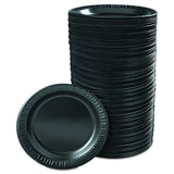 Dart 9PBQR 9 in Black Laminated Foam Plate (Case of 500)