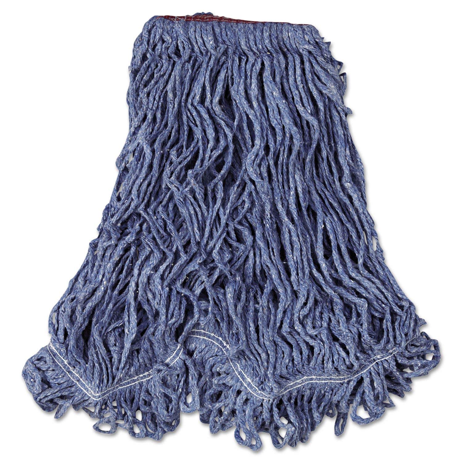 Rubbermaid Commercial Super Stitch Blend Mop Heads, Cotton/Synthetic, Red, Large