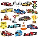 36Pcs Race Car Cupcake Toppers Racing Car Birthday Decorations for Race Car Birthday Party Favors Let's Go Racing Party Racing Car Baby Shower