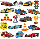 36Pcs Race Car Cupcake Toppers Racing Car Birthday Decorations for Race Car Birthday Party Favors Let's Go Racing Party Racing Car Baby Shower