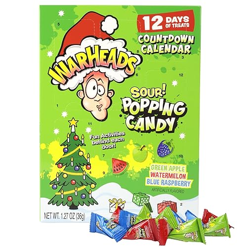 Countdown to Christmas 2024 Hilco LLC, Individually Wrapped Sour Popping Candy, 12 Days Thank you!
