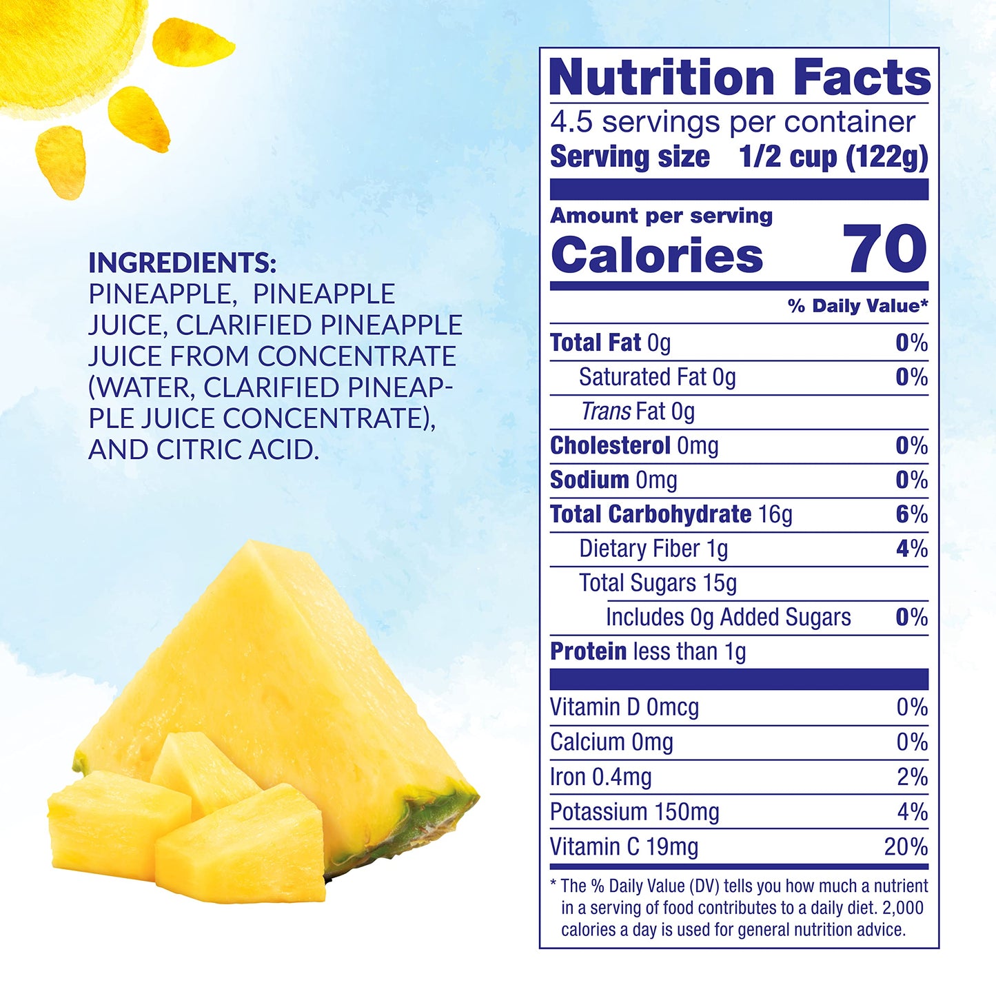 Dole, Pineapple Chunk, 20 Ounce