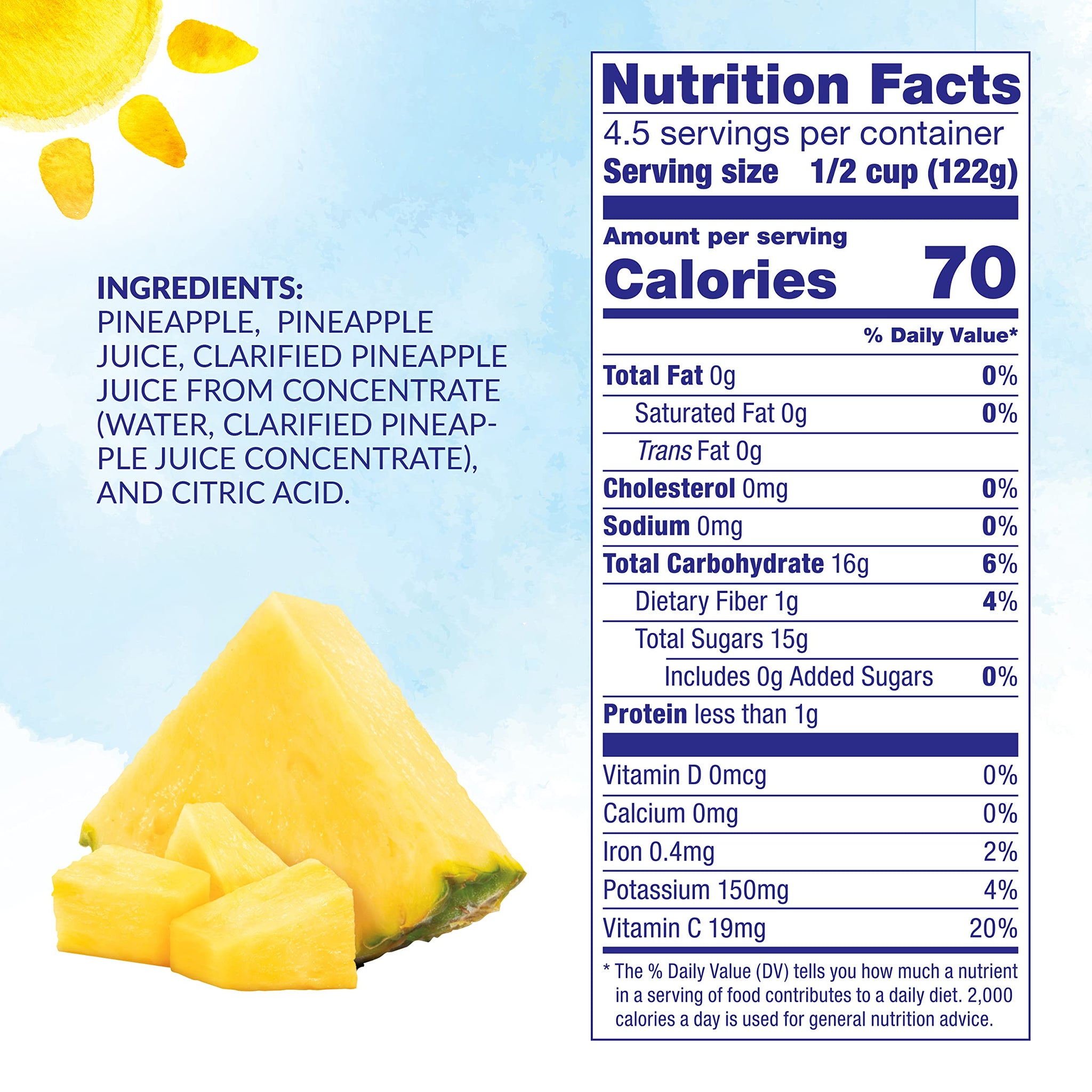 Dole, Pineapple Chunk, 20 Ounce