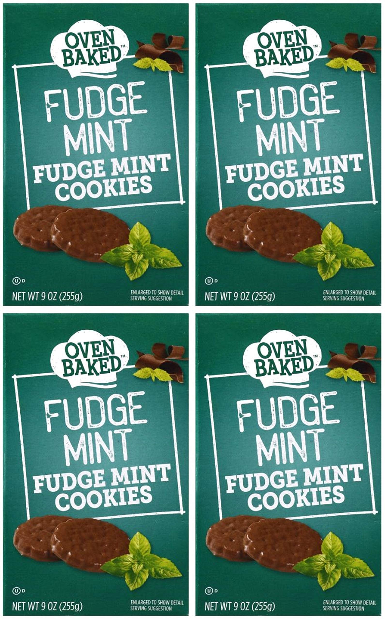 Oven Baked Fudge Mint Cookies, 4 Boxes (Total 36 oz)
