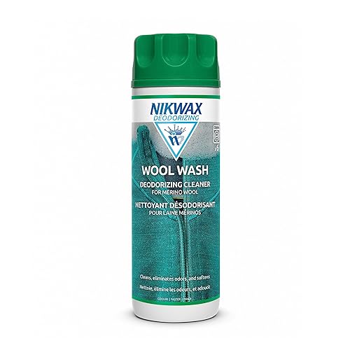 Nikwax Wool Wash, 300ml, Deodorize wool items, wool layers, safely cleans merino wool base layers, active wear, socks