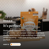 Four Sigmatic Original Focus Mushroom Coffee Latte | Plant-Based Organic Instant Latte with Lion’s Mane Mushroom for Focus and Mental Clarity | Made