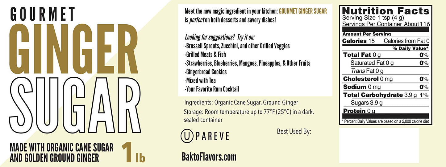 Bakto Flavors Organic Sugar Set, 1-pound Jars, Set of 3