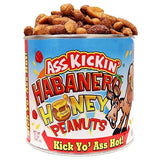 ASS KICKIN’ Habanero Honey Spicy Hot Peanuts - 12oz - Ultimate Spicy Gourmet Gift Peanuts - Try if you dare!