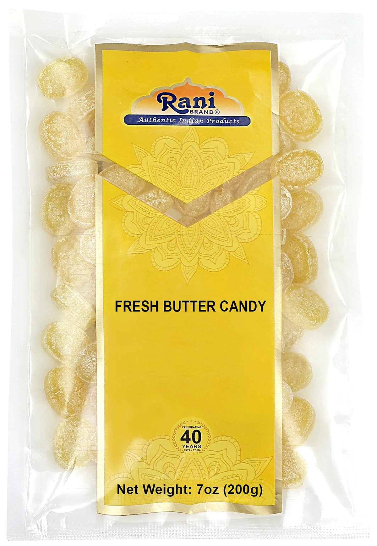 Rani Fresh Butter Candy 7oz (200g) Individually Wrapped ~ Indian Tasty Treats | Vegan | Gluten Friendly | NON-GMO | Indian Origin