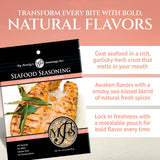 My Family's Seafood Seasoning Pack - All-Natural Shrimp, Scallops & Salmon Seasoning - No MSG, Gluten-Free, Preservative-Free Dry Rub - 3.6 oz