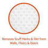 Amazon Basics Extra Durable Cleaning Erasers, Removes Scuff Marks and Dirt from Walls, Floors and Doors, 2 Packs of 7
