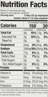 Skinny Pop Butter Microwave Popcorn, 16.8 OZ