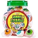 30 Gummy Eyeballs, Spooky Eyeball Candy in 4 Flavors, Soft Gummies with Fruity Jelly Filling, Individually Wrapped, By 4YoreElves (19 oz)