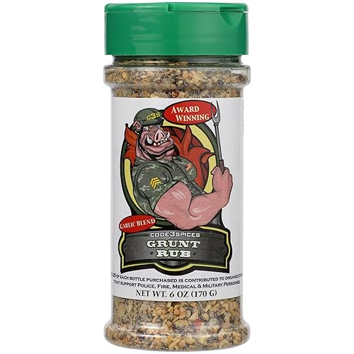 Code 3 Spices, Rub Grunt, 6 Ounce