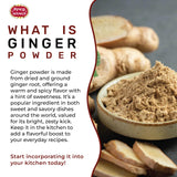 Spicy World Ginger Powder 5 LB Jar - Gluten Free, Bulk Ground Dried Ginger Root, Pure Zingiber Officinale, Warm & Spicy Flavor for Cooking, Baking