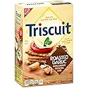 Triscuit Roasted Garlic Crackers, Non-GMO, 9 Ounce (Pack of 12)