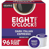 Eight O Clock, Dark Italian Roast, Single-Serve Keurig K-Cup Pods, Dark Roast Coffee, 96 Count (4 Boxes of 24 Pods)