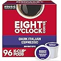 Eight O Clock, Dark Italian Roast, Single-Serve Keurig K-Cup Pods, Dark Roast Coffee, 96 Count (4 Boxes of 24 Pods)