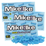 Mike and Ike Sour Blue Raspberry Theater Boxes, Chewy Fruit Candies, Movie Night Treats, 4.25 Ounces (Pack of 3)