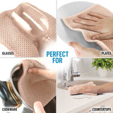 Zulay Kitchen Towels 3 Pack 100% Cotton Waffle Weave - 12x12” Super Absorbent Dish Towels for Kitchen - Reusable Kitchen Towels for Washing Dishes