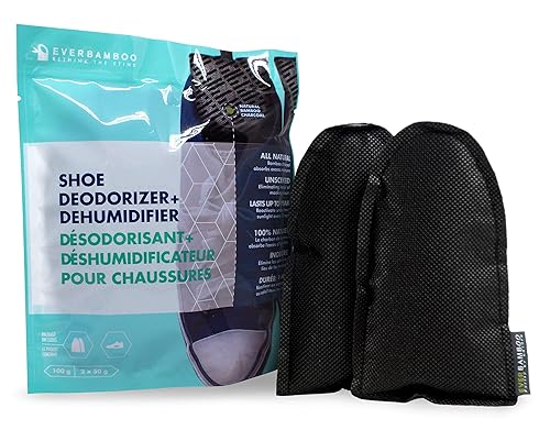 Ever Bamboo Shoe Deodorizer - Natural Bamboo Charcoal Odor Absorber, 2 x 50g. Single pack
