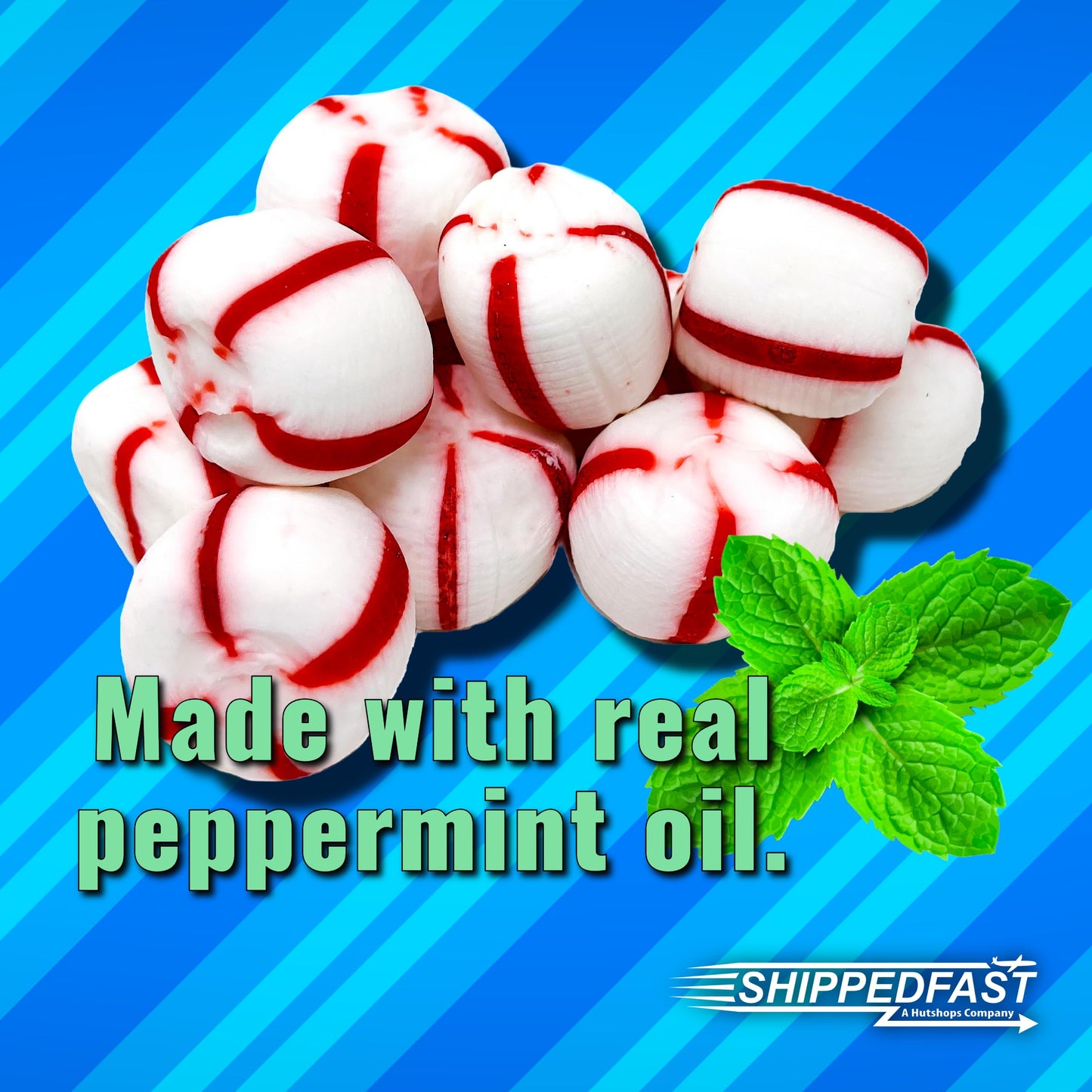 Soft Peppermint Puffs, Natural (2 Pound) Net Wt. 32oz. Soft Candy Peppermints