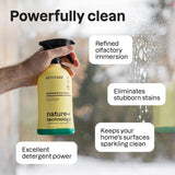 ATTITUDE Window & Mirror Cleaner Spray, Plant-Based Ingredients, EWG Verified, Streak Free, Removes Fingerprints, Dust and Dirt, Lavender & Rosemary