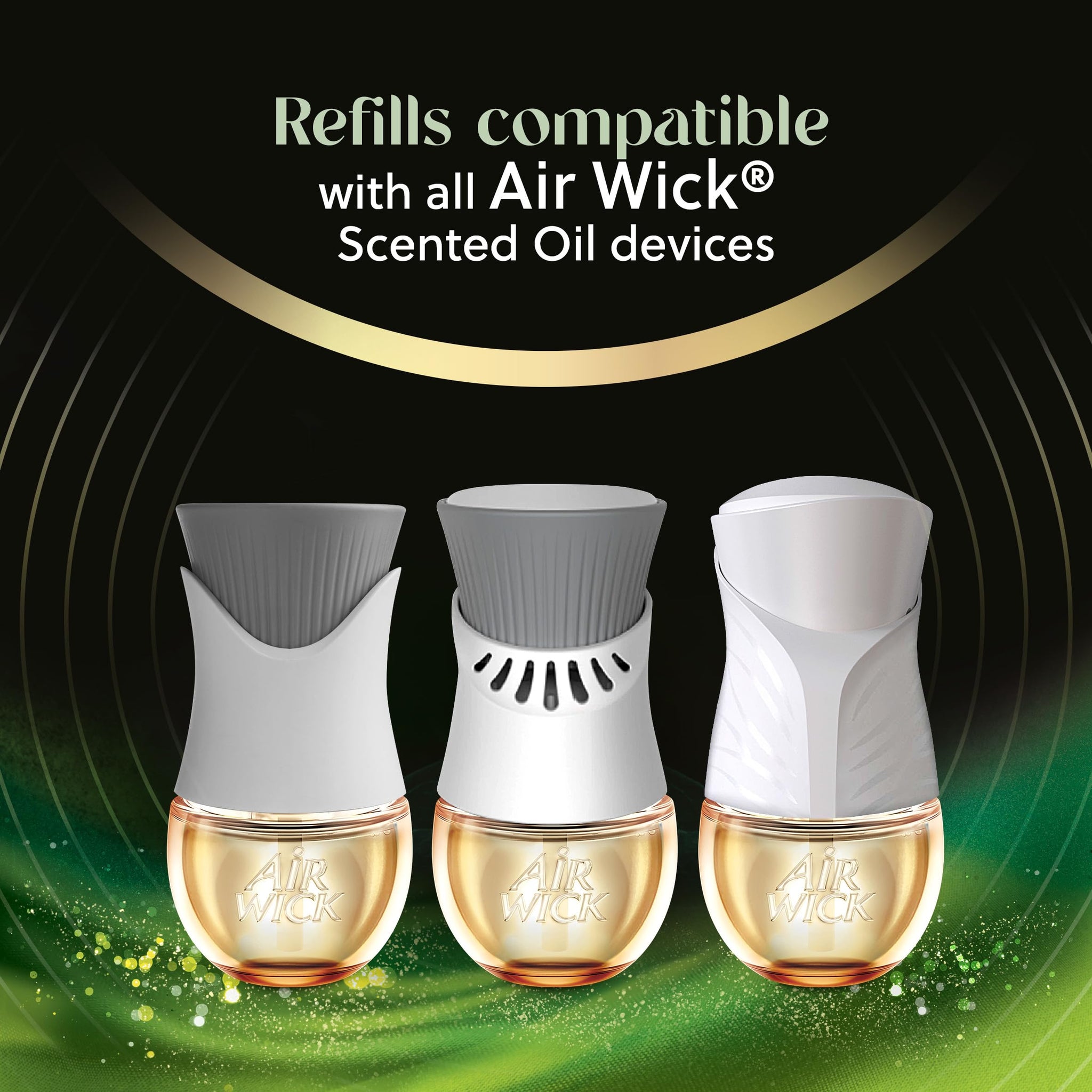 Air Wick Vibrant Plug in Scented Oil Refill, 2ct, Winter Woods & Frosted Ivy, Air Freshener, Essential Oils