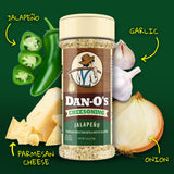 Dan-O's 3 Bottle Cheesoning Seasoning Set, Small Bottles, 3 Pack, Includes Red Pepper, Jalapeño and Cheesoning Seasonings, Sugar Free, Zero Calorie
