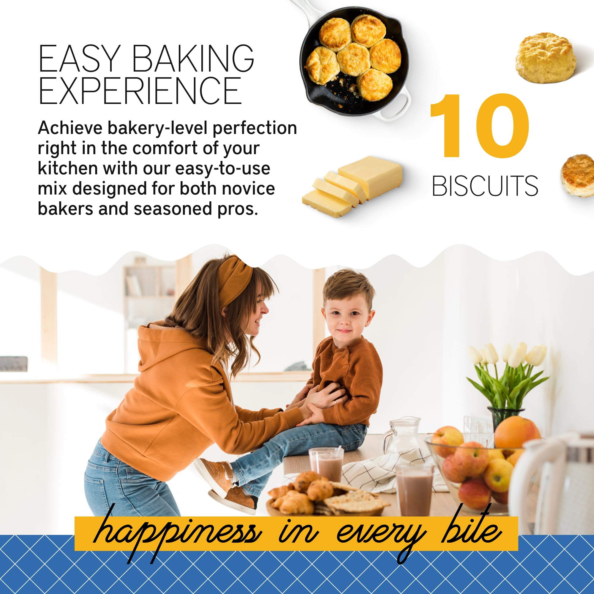 Southern Living Gourmet Original Biscuit Mix, Easy-to-Bake Delight, Dinner Biscuits, Breakfast Biscuits, Baking Mix, Pantry Staple, Makes 10 Biscuits
