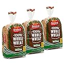 100% Whole Wheat Bread Sliced - 3 Pack - 16 oz per Loaf | Delicious Sandwich Bread | Dairy & Nut Free | Stern’s Bakery