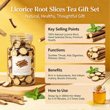 8oz Licorice Root Slices (Gan Cao) - Cut & Sifted, 100% Tea -, Reusable resealable jar