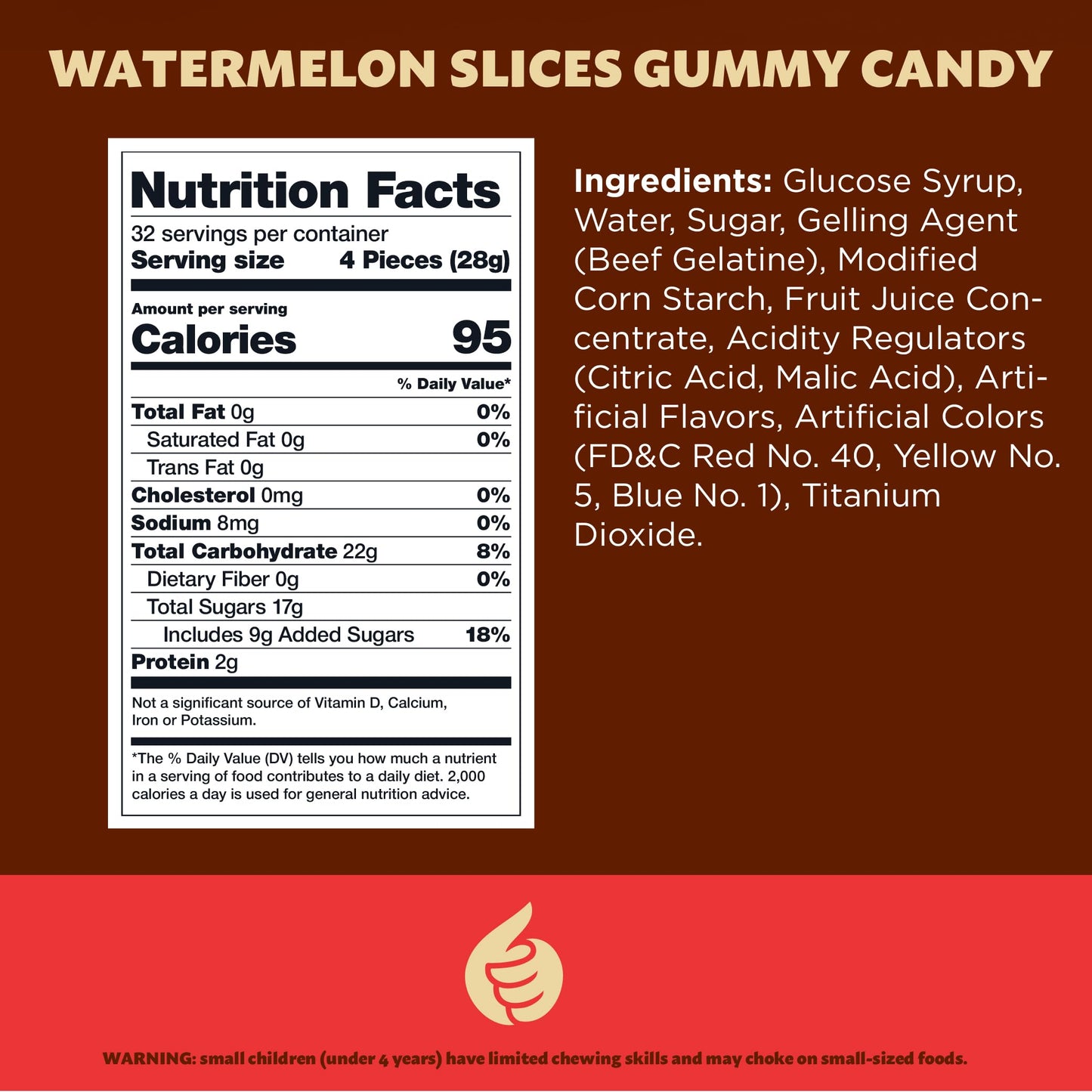 Watermelon Wedges | 2-Pound Pack | Gummy Candy, Sour and Sweet