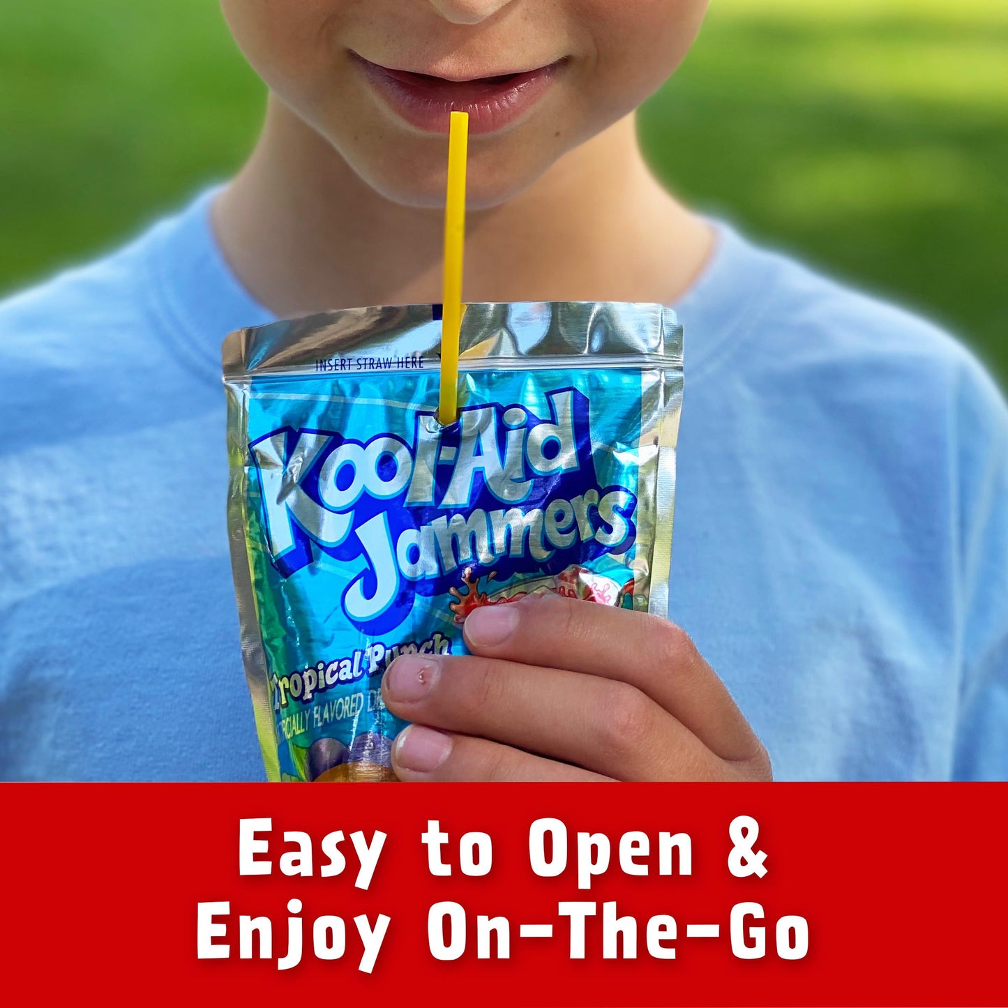 Kool-Aid Jammers Drink, 30 Pouches, for School Lunches and On-the-Go Hydration, Artificially Flavored Tropical Punch, Grape and Cherry Flavors, 6 fl