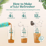 Smartfruit Rekindle Refresher - Peach, Mango - Made with Real Fruit Juice, No Added Sugar, Coconut Water for Hydration, Green Coffee Bean Extract