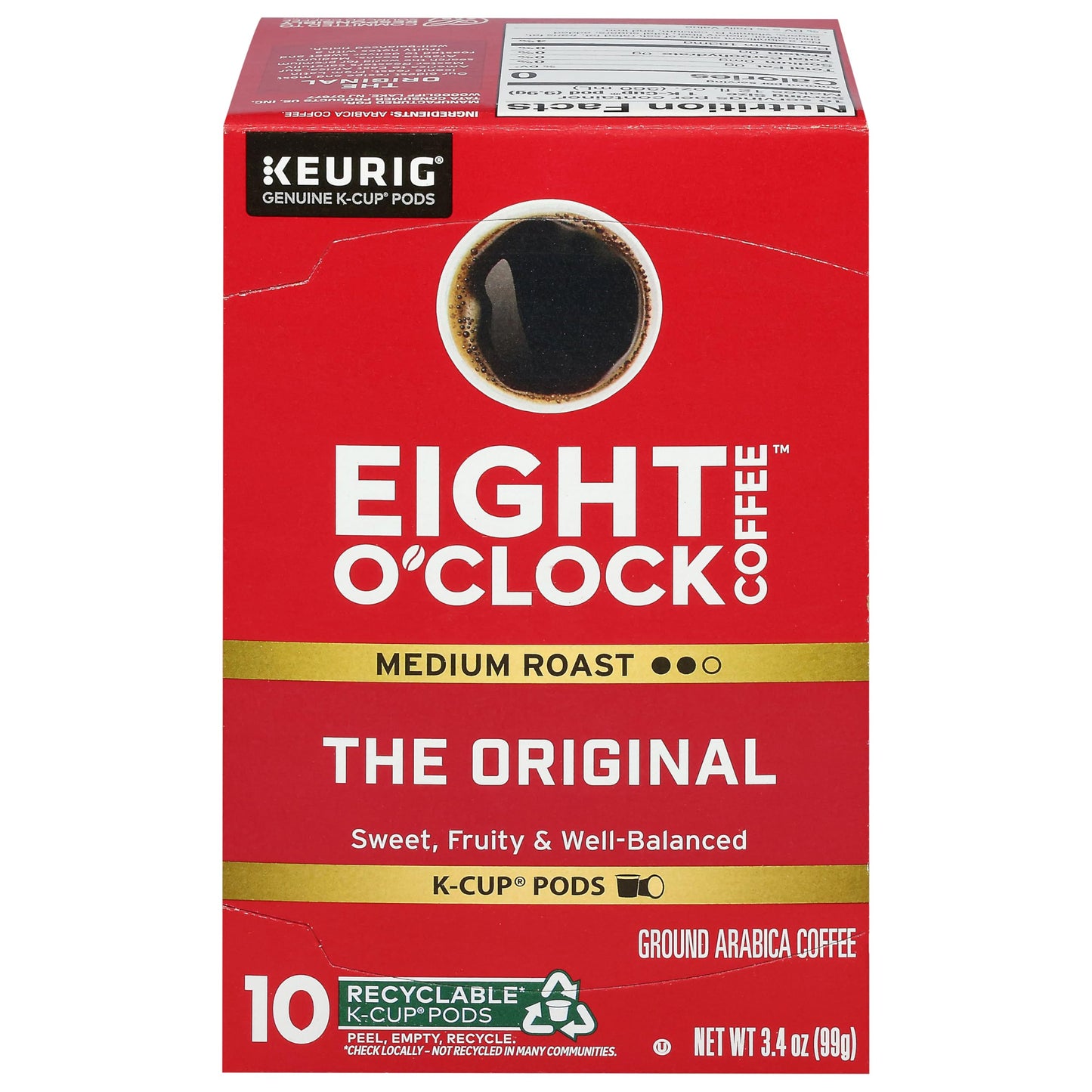 Eight O'Clock, Coffee Original K-Cup, 10 Count