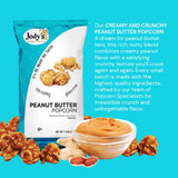Jody’s Peanut Butter Popcorn 2-Pack Bundle | Gourmet Sweet & Nutty Snack Bags | 7.5oz Each | Crunchy Coated Kernels with Creamy Peanut Flavor |