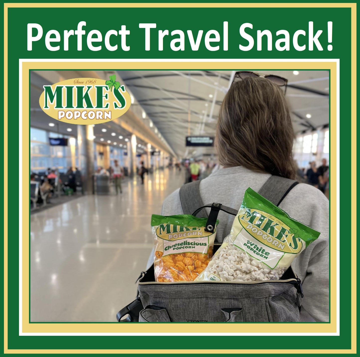 Mike's Popcorn - Traditional White Delight, Premium Classic Popcorn Cooked, Large 14 Oz Bag