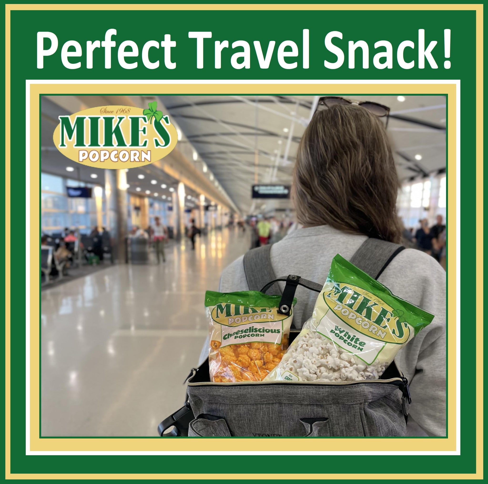 Mike's Popcorn - Traditional White Delight, Premium Classic Popcorn Cooked, Large 14 Oz Bag