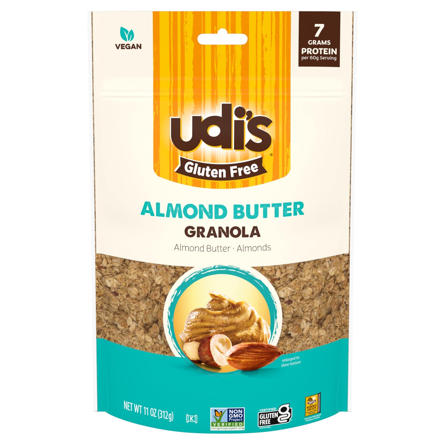 Udi's Almond Butter Gluten Free Granola - Case of 6-11 Oz
